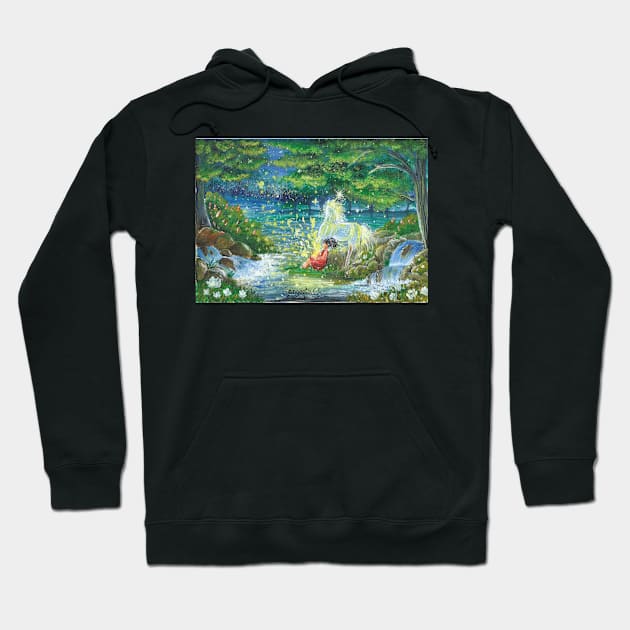 a magical story book the beginning hello mr unicorn magical children story book illustration story Hoodie by Sangeetacs